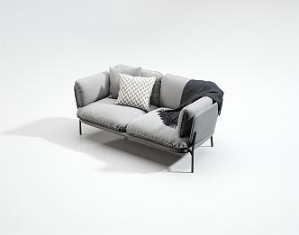 Modern double sofa 3d model