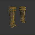 Medieval Fantasy Leather Combat Boots With Decorative Straps And Protective Armor