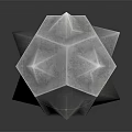 Geometric Spiked Metallic Weapon With Polyhedral Structure Sharp Spikes And Silver Gray Reflective Finish