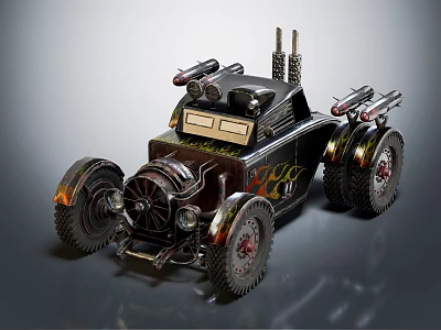 modern car futuristic car sci-fi car 3d model