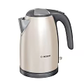 Bosch Modern Metallic Electric Kettle Fast Boiling Safe Design Home Kitchen Appliance