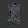 3D Rendered Light Blue Armored Tank With Main Cannon Tracks And Turret Details