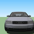 Gray Sedan Car With Sleek Side View And Large Alloy Wheels