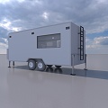 RV trailer internal conference room monitoring 3d model