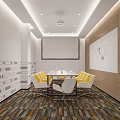 Modern Bright Spacious Bank Lobby With Comfortable Waiting Seats For Great Customer Service Experience