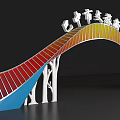Colorful Archway with Tree like Supports for Bazhong Cultural Tourism Zone
