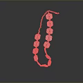 Elegant Delicate Silver Chain Necklace With Transparent Petal Shaped Beads