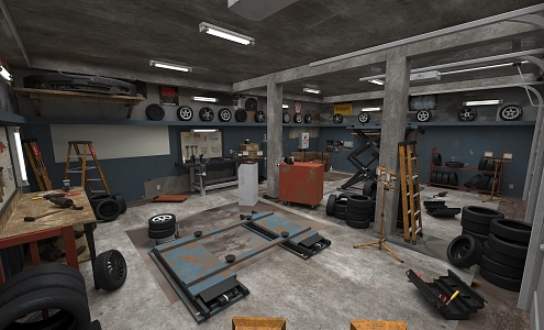 Auto Repair Shop 3d model