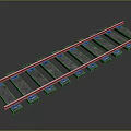 Heavy Duty Railway Track With Metal Sleepers And Steel Fasteners Structure