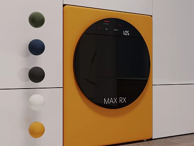 Minimalist dopamine color art washing machine 3d model