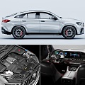 Car Mercedes-Benz GLE car interior car engine 3d model