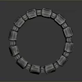 Metallic Circular Industrial Ring Structure With Textured Surface And Geometric Design