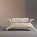 Abstract Shaped Sofa With Modern Textured Surface And Curved Arms Design