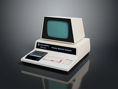 Vintage Premier Sequence Analyzer With Green Screen And Colorful Keyboard Design 3d model