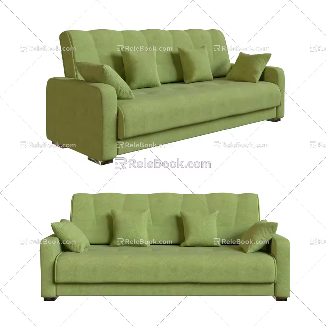 modern double sofa 3d model