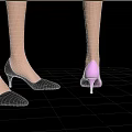 Stylish Pointed Toe High Heels On Female Legs With Stiletto Heels And Various Colors