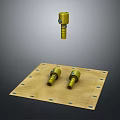 High Quality Golden Weapon Components With Mounting Plate And Multiple Parts