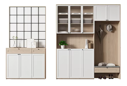 Nordic Shoe Cabinet 3d model