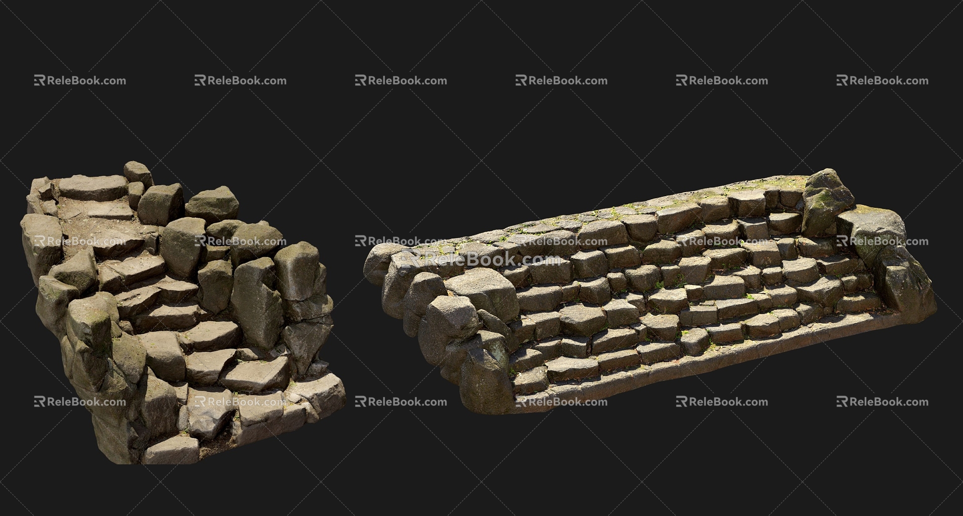 Stone Steps Retro Steps Country Steps Stairs model