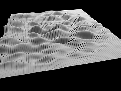 Engineered White Industrial Equipment With Wavy Texture And Square Structure Design 3d model