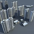 Modern High Rise Residential Buildings With Blue Sky Background And Urban Architecture