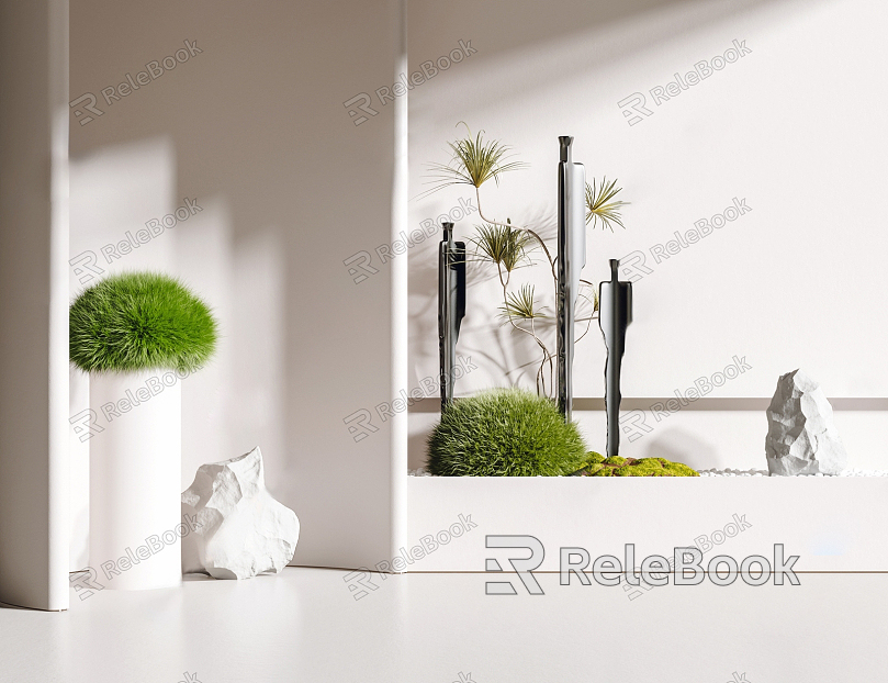 Modern landscape sketch interior landscaping model