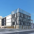 Modern Urban Building Complex With High Rise Structures Central Square And Roads 3d model
