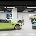 4S Car Dealership Showroom With New Vehicles On Display And Bright Interior Design