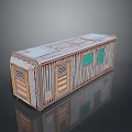 Industrial Equipment Metal Container Featuring Rustic Surface Ventilation Grilles And Green Panels