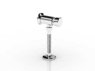 Modern Metallic Faucet With Sleek Surface And Sturdy Base Design 3d model