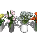 Colorful Tulips Display In Assorted Ceramic Glass Metal And Pitcher Vases