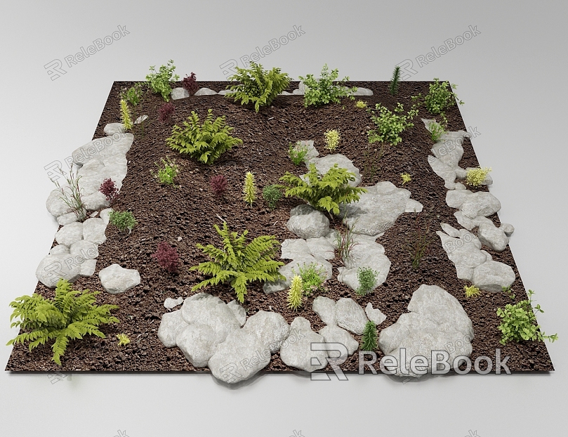 modern grass lawn model