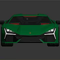 Green Sports Car With Futuristic Design Sleek Body And Shiny Finish