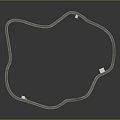 Flexible Curved Strip Component With White Mounting Points And Smooth Surface