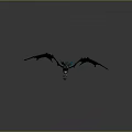 Game Movie Character Blue Dragon With Shiny Metallic Body And Transparent Blue Wings