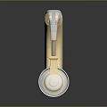 Beige White Gray Behind Ear Headphones With Ergonomic Design On Dark Smooth Surface