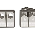 New Chinese trash can 3d model