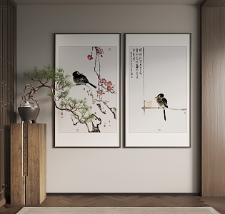 New Chinese Hanging Paintings Chinese Hanging Paintings 3d model