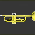 Professional Shiny Golden Brass Trumpet With Polished Surface And Reflective Finish
