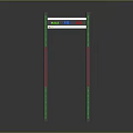 Security Gate With Metal Frame Digital Display And LED Indicators For Public Security Screening 3d model