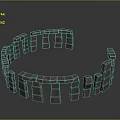 Ancient Stone Circle Structure Featuring Upright Textured Blocks And Prehistoric Formation Design