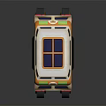 Orange And White Robotic Vehicle With Tracks Solar Panels And Equipment