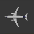 Airbus Beluga Aircraft Model In White And Blue With Tail Number 2 On Shiny Surface