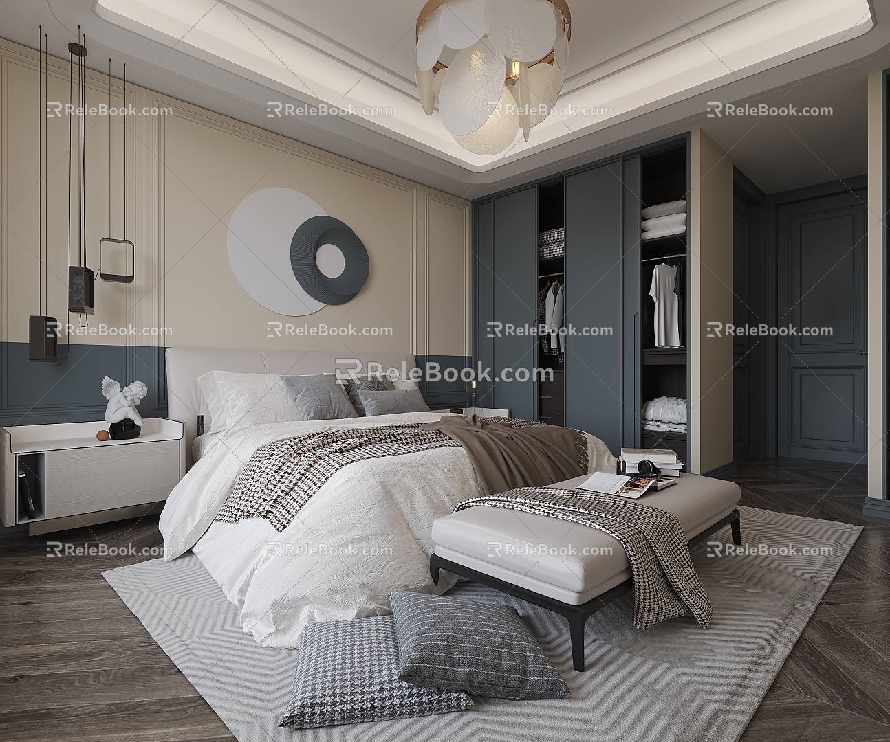 Modern Bedroom Zhao Kun Second Bedroom 3d model