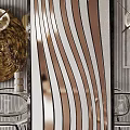 Modern Stylish Room Dividers With Metal Frames Glass Panels And Geometric Patterns