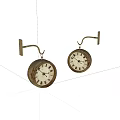 Old clock clock 3d model