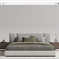 Modern Double Bed 3d model