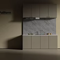 Black Kitchen Sink With Faucet Water Dripping Draining Board And Vegetables On Marble Countertop
