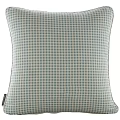 Decorative Square Pillow With Blue Green Checkered Fabric For Home Living