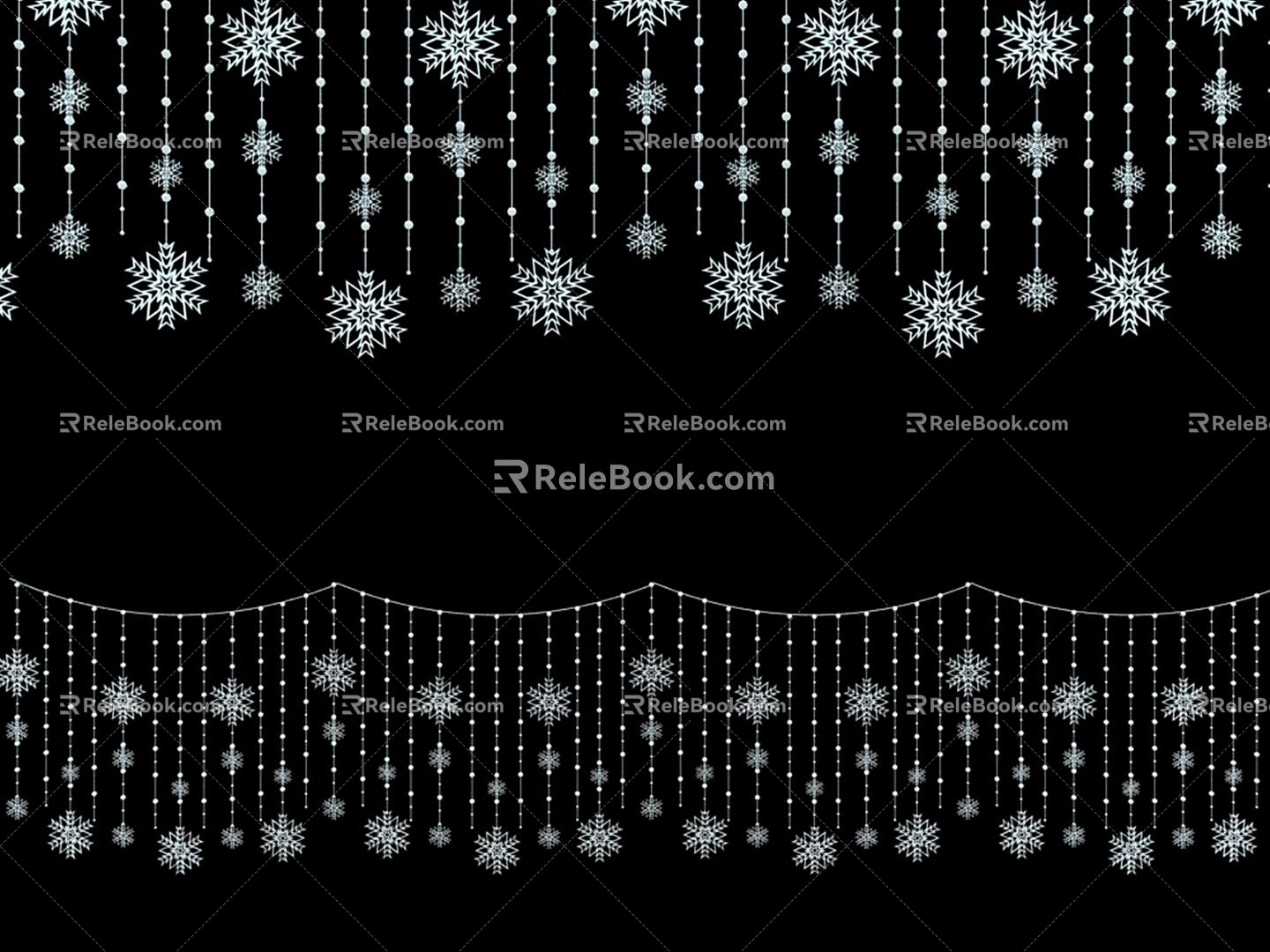 Modern decorative light snowflake 3d model